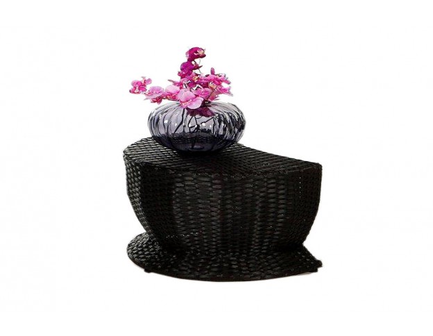 Beistellhocker für Rattan Liege Florentina black