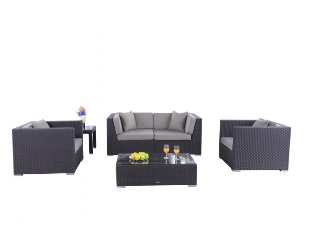 Rattan Lounge Bao braun