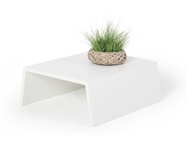 Coffee Table Gartentisch Aluminium weiss