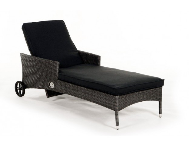 Rattan Liege Galicia, Polsterbezug schwarz