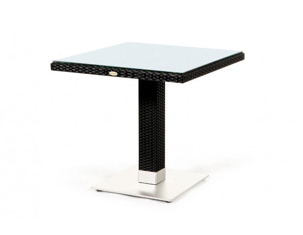 Rattan Lounge Tisch Gaia black