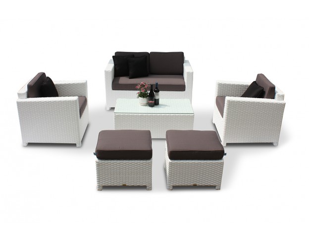 Gartensitzmöbel Lounge Diamond weiss