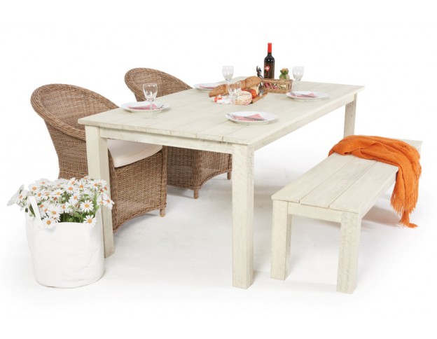 holztisch sky holzbank rattan sessel