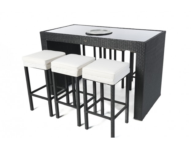 Rattan Bar Black beauty Glass