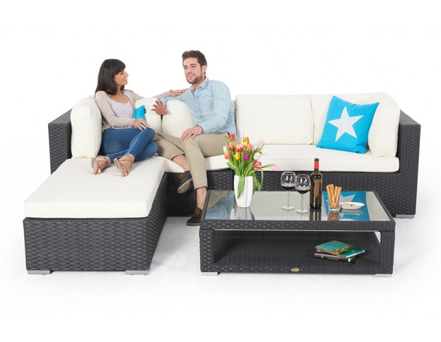 rattan gartenmöbel caprio gartenlounge mit tisch