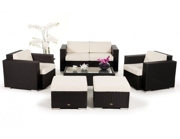 Rattan Gartenmobel Burlington braun