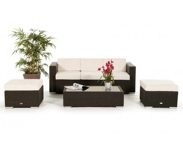 Rattan Lounge Aurora brown