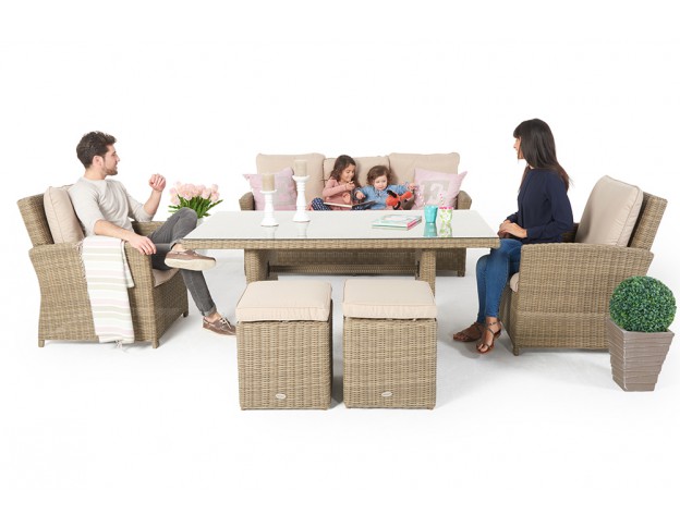 Rattan Lounge Dining Mandarin natural