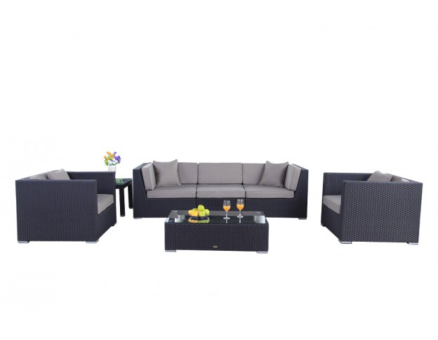 Rattan Gartenmöbel Lounge Bahama Überzug sandbraun