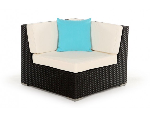 Rattan Gartenmöbel Zierkissen aqua