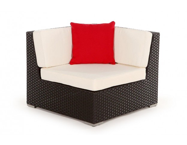 Rattan Lounge: Zierkissen rot
