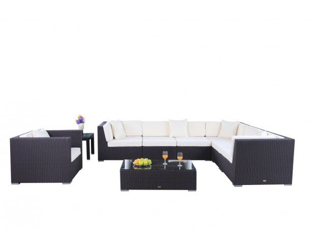 Rattan Lounge Mojo Überzug beige