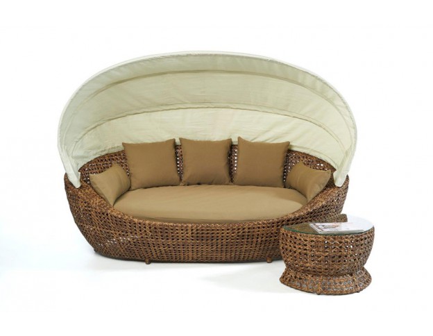 Rattan Liege Summerdream Crispy brown Polsterbezug Sand Brown