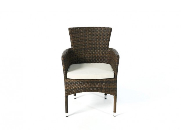 Boston Rattan Stuhl stapelbar mix brown