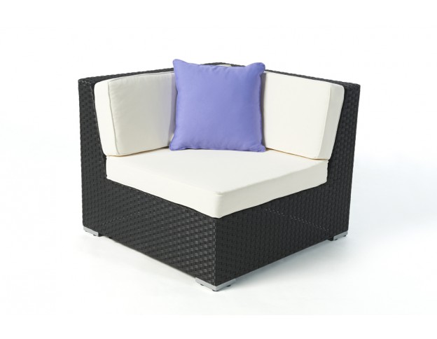 Rattan Lounge: Zierkissen violett