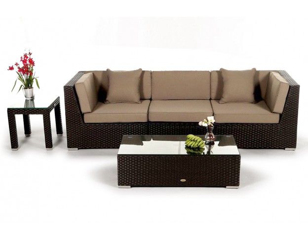 Rattanmöbel Las Lomas Überzug sandbraun