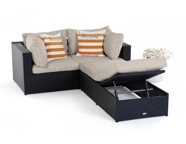 Santa cruz rattan gartenmoebel polster sandbraun