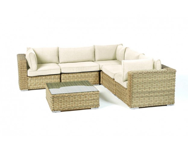 Polsterbezug für Rattan Lounge Square beige