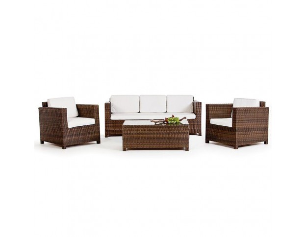 Rattan Lounge Summertime 3er braun