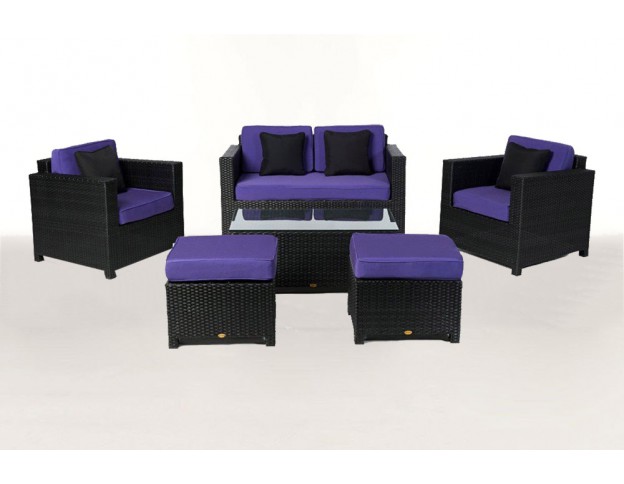 Polsterbezug für Rattan Lounge Diamond violett