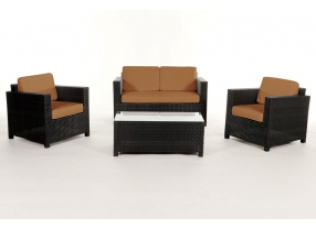 Polsterbezug für Rattan Lounge Summertime caramel