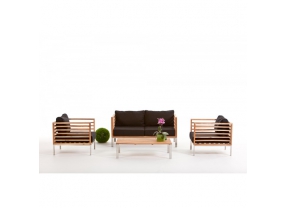 Holz Lounge Gartenmöbel Sitzgruppe Park