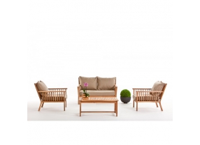 Holz Lounge Gartenmöbel Sitzgruppe Piazza