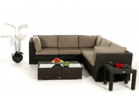 Rattan Lounge Allegra 5er braun