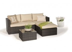 Rattan Lounge Bahia dark brown