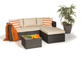 Rattan Lounge Bahia dark brown