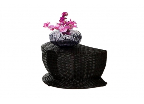 Beistellhocker für Rattan Liege Florentina black