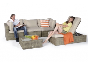 Rattan Lounge Biarritz natural round