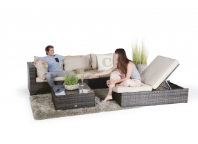 Rattan Lounge Biarritz braun