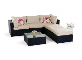 biarritz rattanmoebel lounge polster sandbraun
