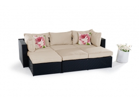 biarritz rattanmoebel lounge polster sandbraun