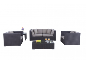 Rattan Lounge Bao braun