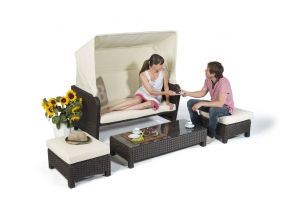Rattan Sunchair Binz brown
