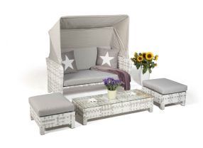 Rattan Liege Binz weiss