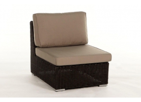Rattan Lounge Allegra mit Überzug Sandbraun