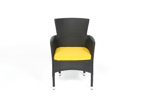 Rattan Stuhl Boston Polsterbezug yellow