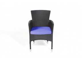 Rattan Stuhl Boston Polsterbezug violett