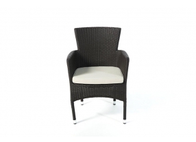 Boston Rattan Stuhl stapelbar dark brown