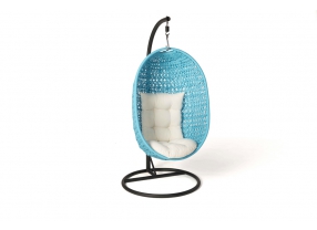 Rattan Hanging Chair blue