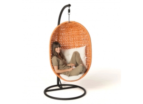 Rattan Hanging Chair orange