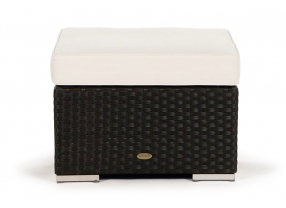 Rattan Lounge Casablanca Fusshocker black