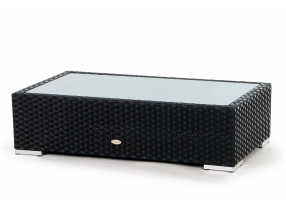 Clubtisch Casablanca Rattan Lounge schwarz
