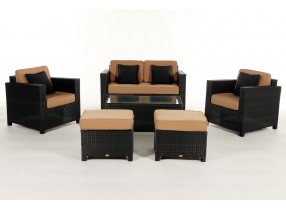 Polsterbezug für Rattan Lounge Diamond caramel