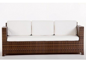 Rattan Lounge Diamond 3er braun