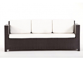 Rattan Lounge 3er Diamond schwarz