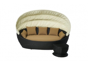 Rattan Lounge Liege Summerdream black 